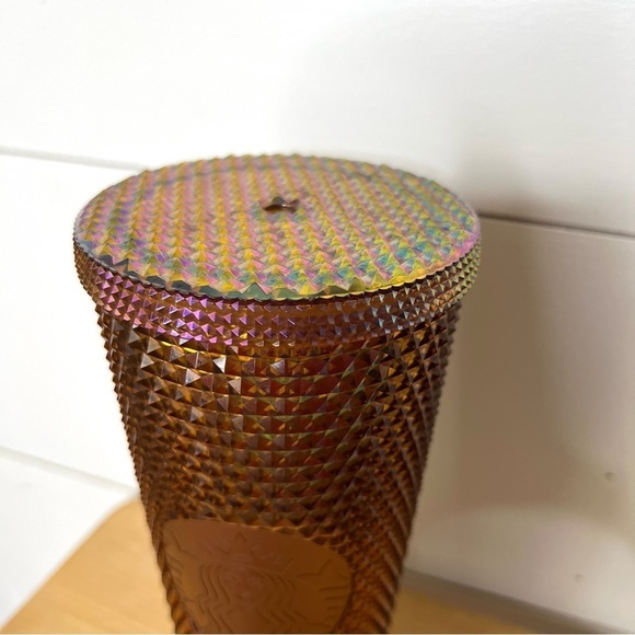 Starbucks Venti Copper Bling Studded Cup 24oz - Picture 3 of 5